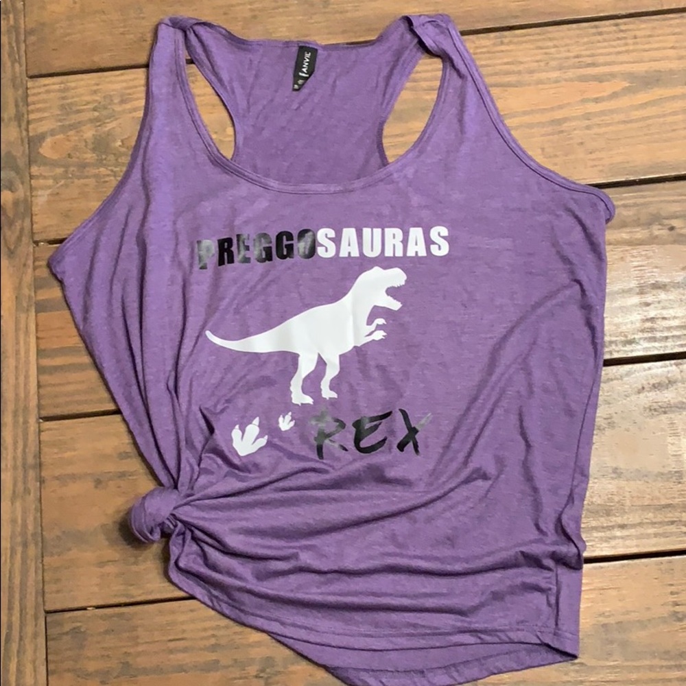 Preggosauras Rex tank top